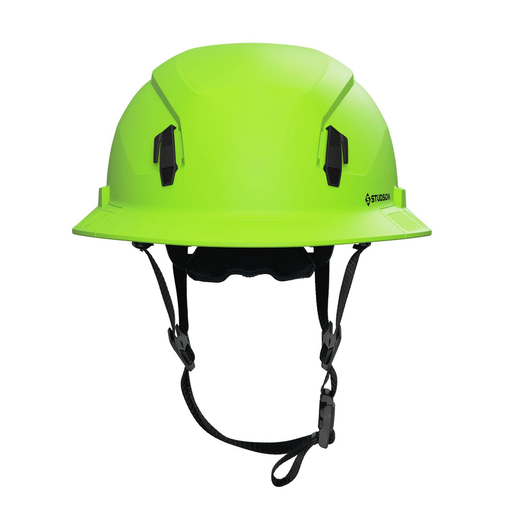 STUDSON SHK-1 Full Brim Safety Helmet: ANSI/ISEA Z89.1 Type II Compliant (R 2019), Lightweight & Breathable, NFC Emergency Contact Chip, One Size, Class C & E Protection