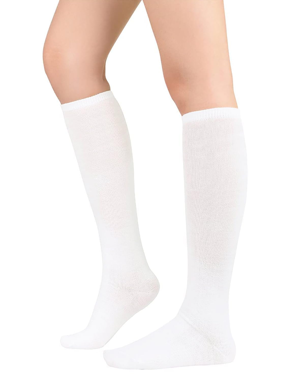 Century Star Knee High Striped Socks for Women - Long Thin Tube Sports Thigh High Socks Tall Stockings