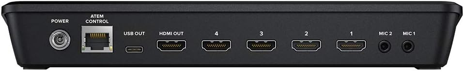 Blackmagic Design ATEM Mini Pro HDMI Live Stream Switcher with 6' High-Speed HDMI Cable & 10-Pack Straps Bundle