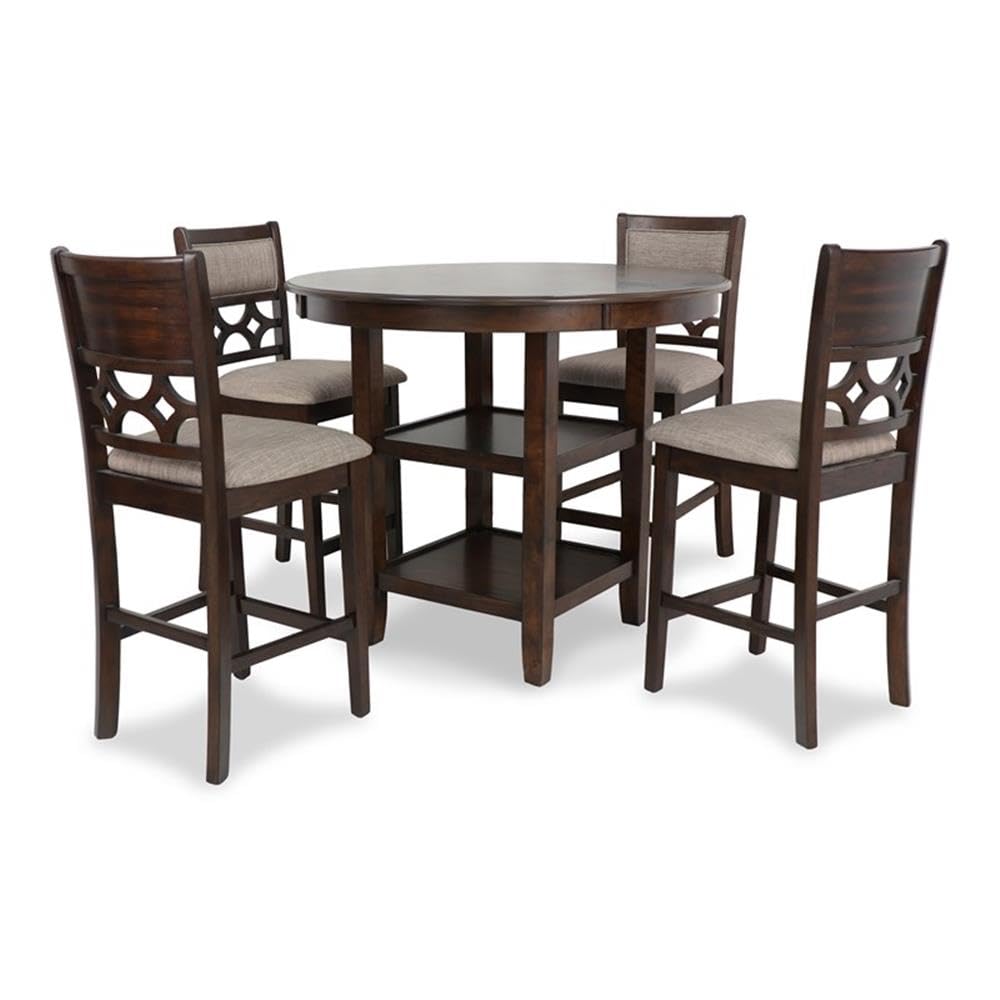 New Classic Furniture Mitchell Dining Room Table, Beige and Brown