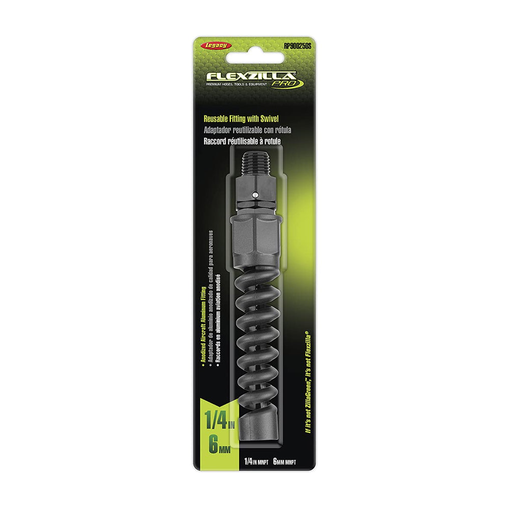 Flexzilla Pro Air Hose Reusable Fitting with Swivel, 1/2 in. - RP900500S