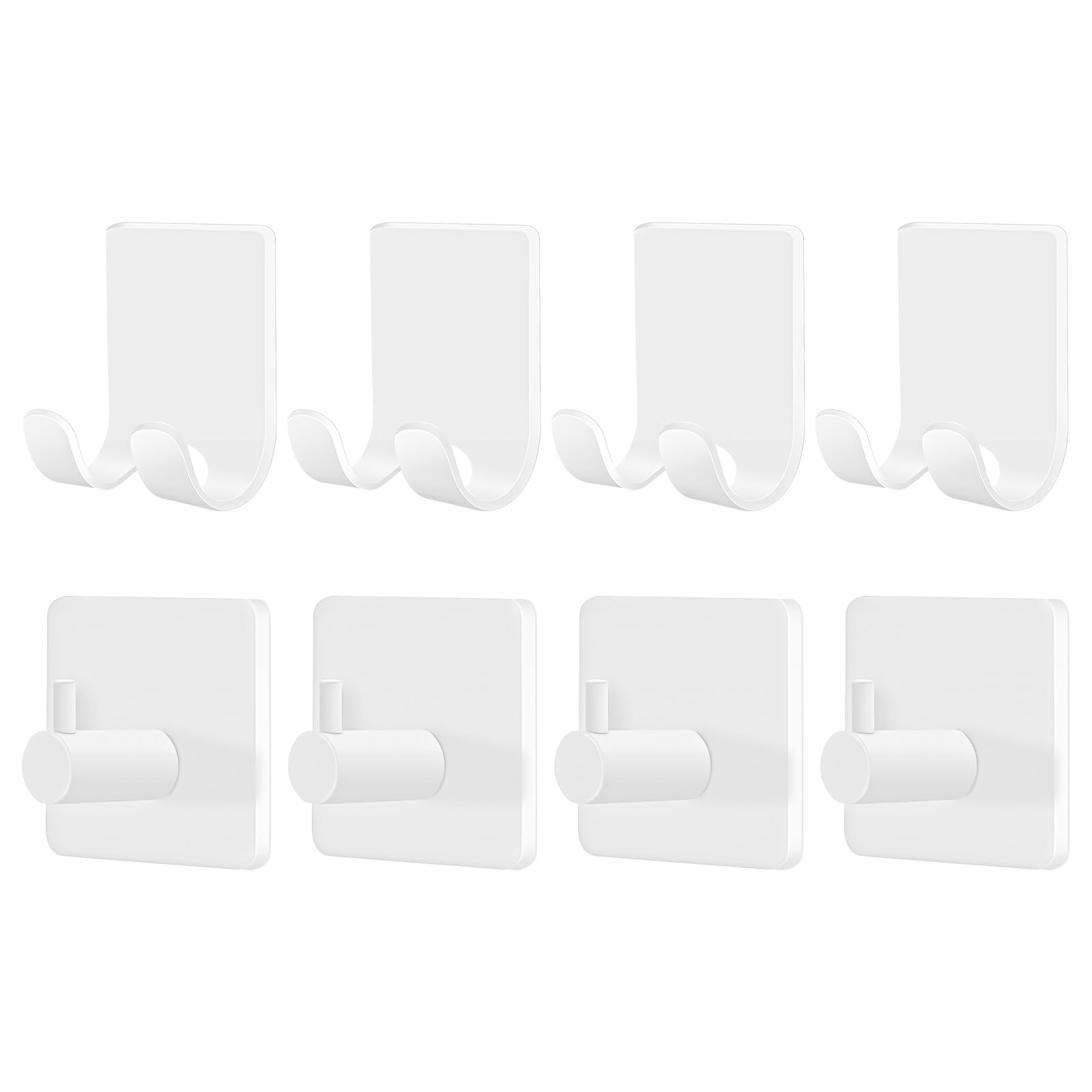 CGBE Shower Holders for Razors, 2 Pack Squeegee Holder and 2 Pack Razor Holder, Razors Holder for Shower Heavy Duty Waterproof Hook for Squeegee Loofah - Black