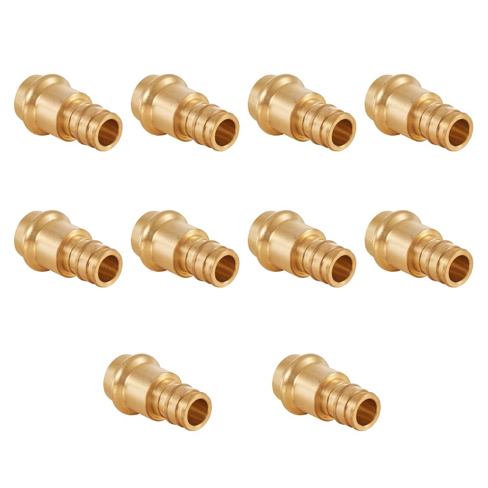 (Pack of 2) EFIELD 1" Copper Press X 1" PEX Crimp Coupling Brass Adapters For Copper and Pex Pipe Connection,(PEX1807388-2PCS)
