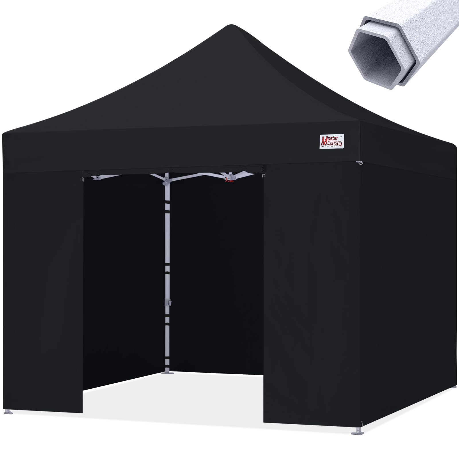 MASTERCANOPY 10x10 Premium Heavy Duty Pop Up Commercial Instant Canopy with Sidewalls(10x10 Blue)