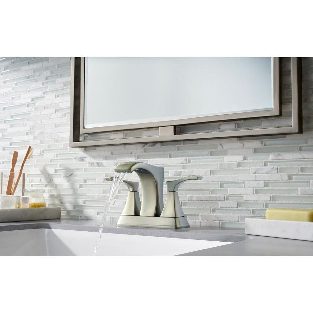Pfister Venturi Bathroom Sink Faucet, 8-Inch Widespread, 2-Handle, 3-Hole, Brushed Gold Finish, LF049VNBG