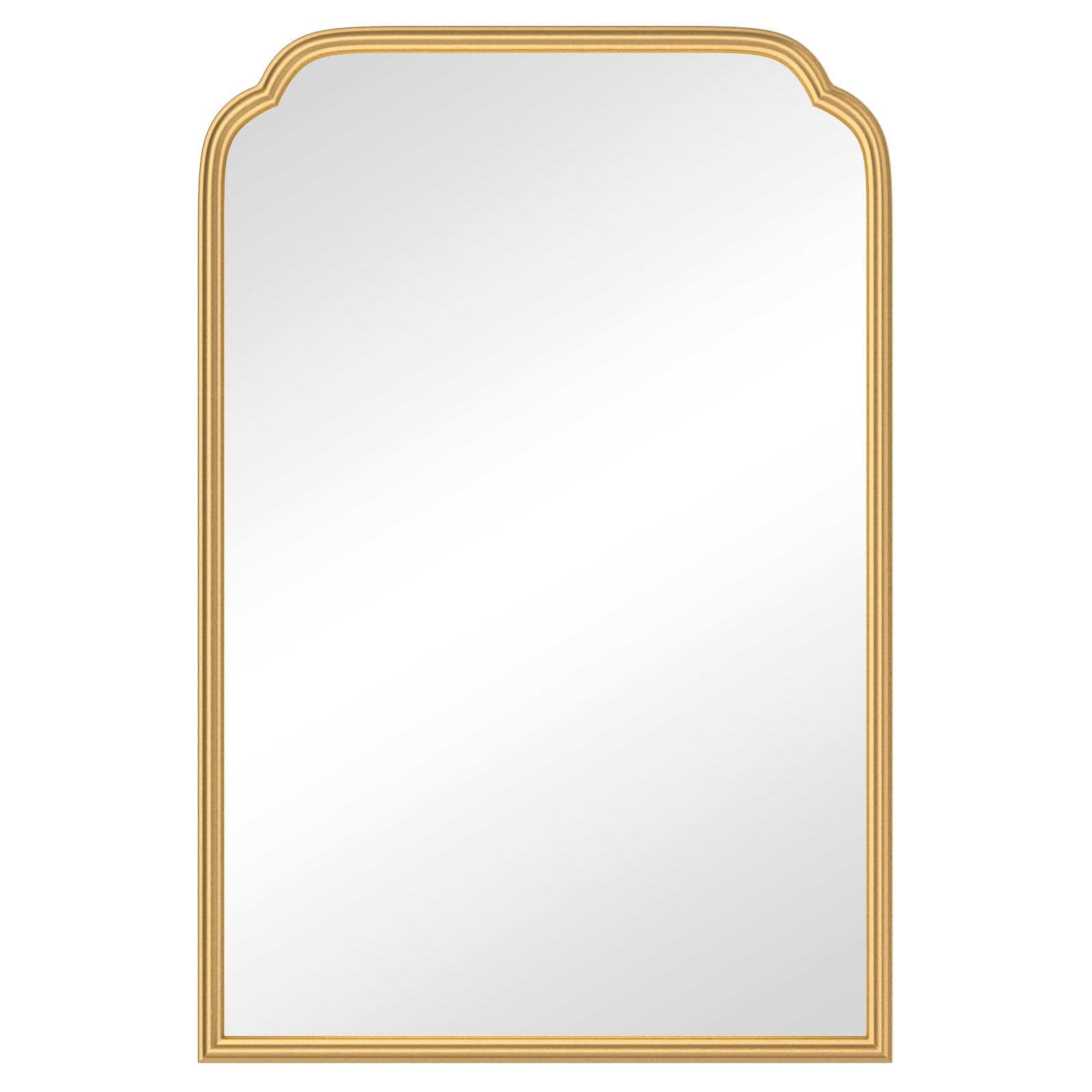Ferytange 18X24 Inch Black Mirror for Wall with Metal Frame Rectangular Rounded Bathroom Vanity Mirror Anti-Rust, Hangs (Black 18" x 24")