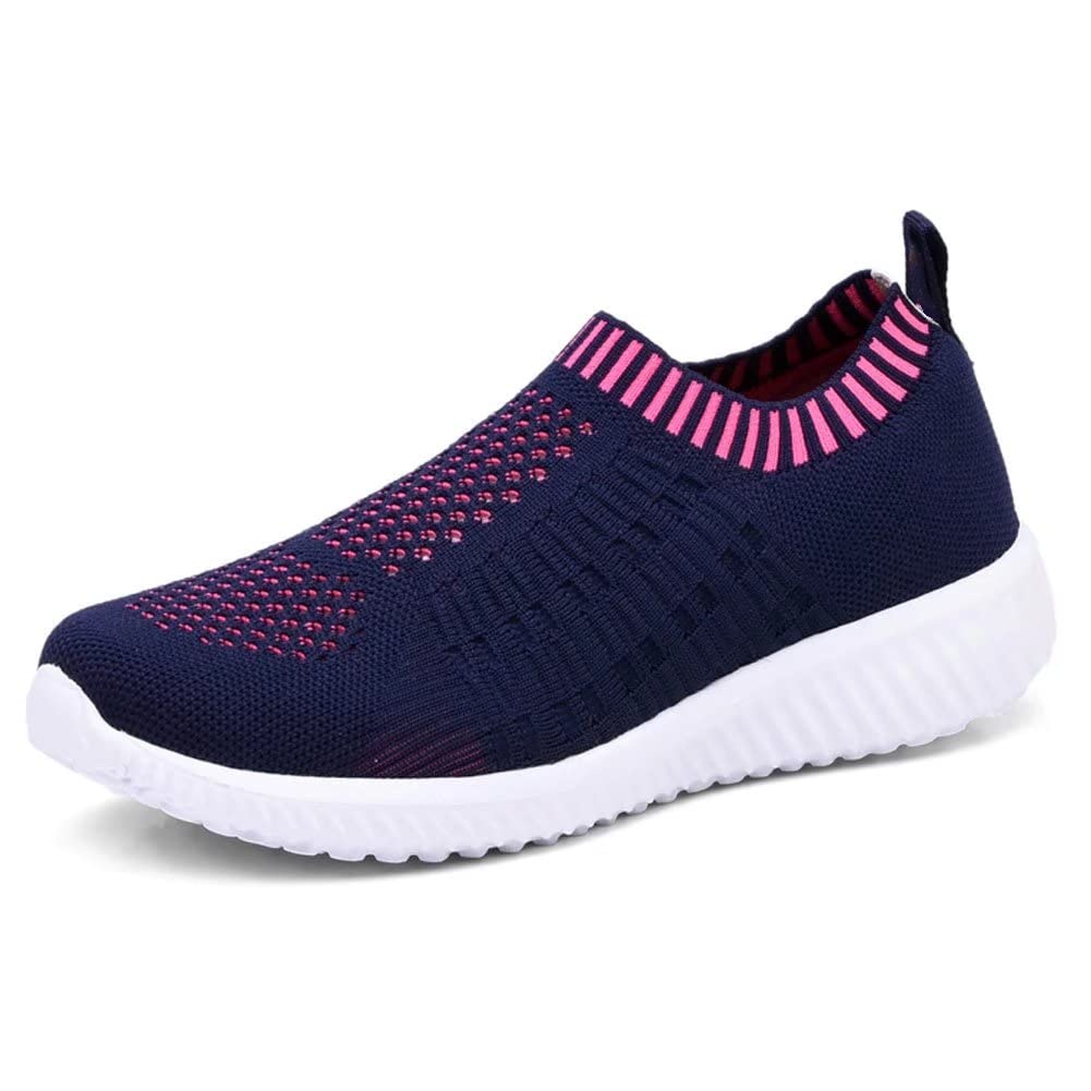 konhill Womens Walking Shoes Slip On Sneakers Breathable Mesh Lightweight Casual Footwear for Daily Commute