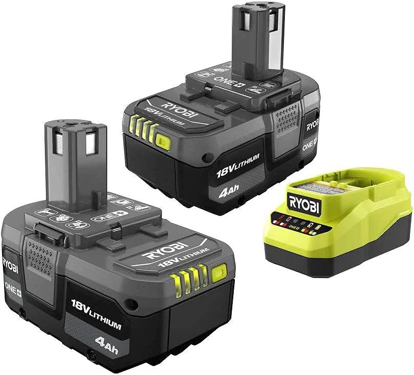 ONE+ 18V Lithium-Ion 4.0 Ah Battery (2-Pack) and Charger Kit, 1 (PSK006)