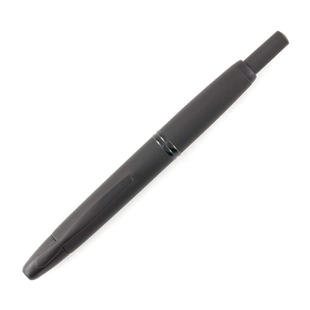PILOT Vanishing Point Collection Refillable & Retractable Fountain Pen, Black Carbonesque Barrel with Rhodium Accents, Blue Ink, Medium Nib (60246)