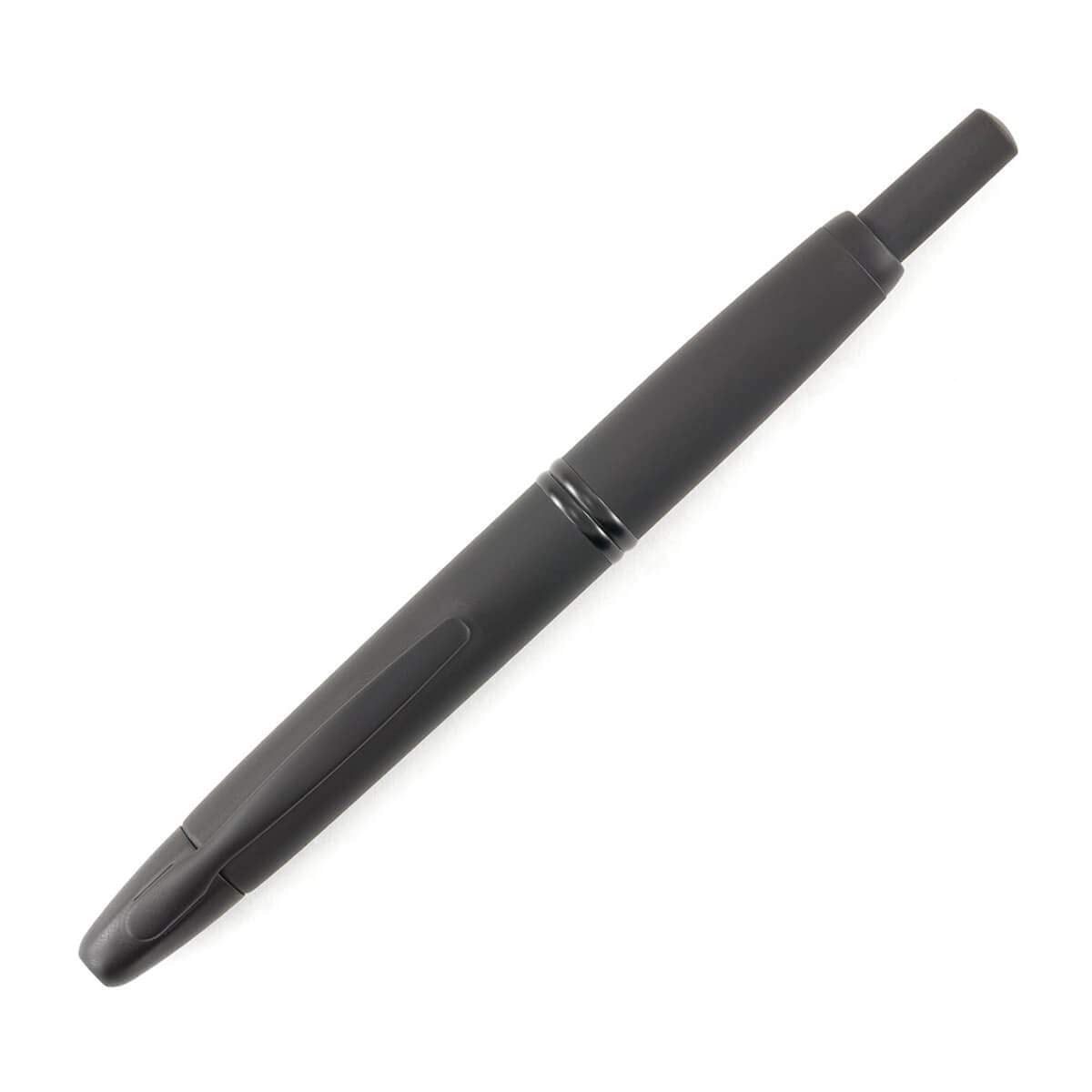 PILOT Vanishing Point Collection Refillable & Retractable Fountain Pen, Black Carbonesque Barrel with Rhodium Accents, Blue Ink, Medium Nib (60246)