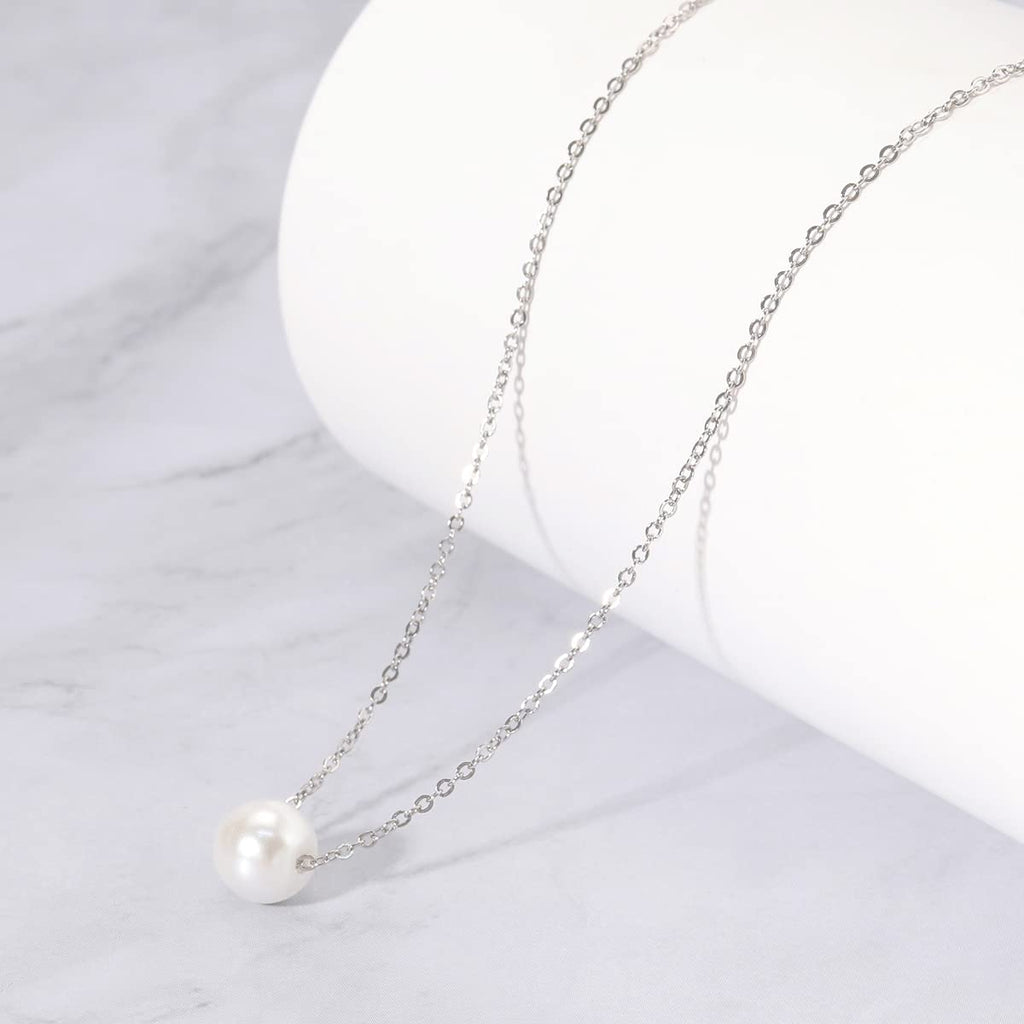 Pearl Necklaces for Women,14K Real Gold Plated Dainty Cute Pearl Necklace for Women Handmade Pearl Chain Necklace Everyday Jewelry Gift