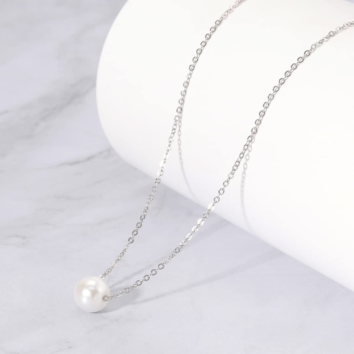 Pearl Necklaces for Women,14K Real Gold Plated Dainty Cute Pearl Necklace for Women Handmade Pearl Chain Necklace Everyday Jewelry Gift