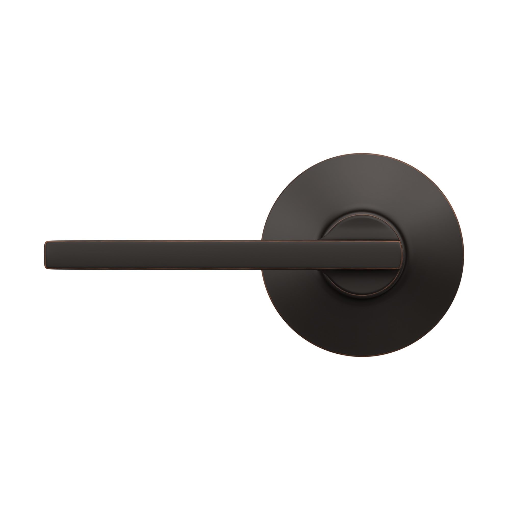 Schlage F10 LAT 716 Latitude Door Lever, Hall & Closet Passage Lock, Aged Bronze