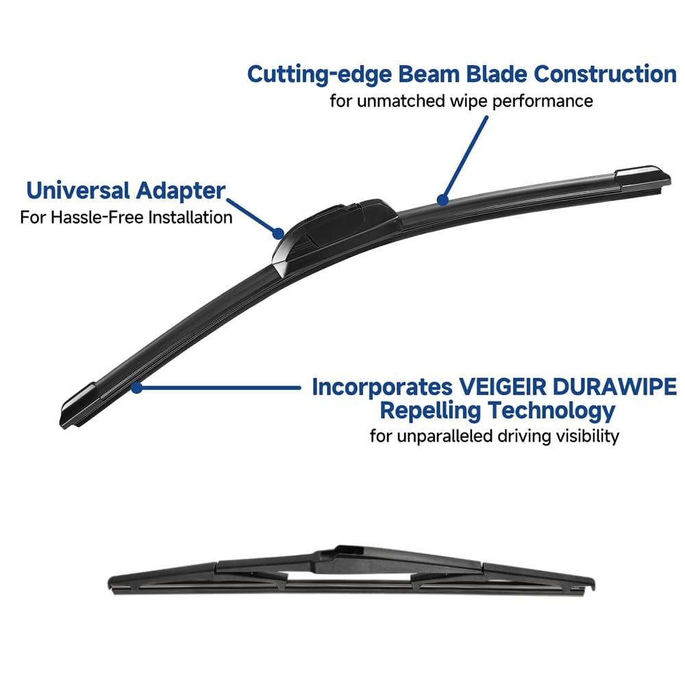 3 Pack Windshield Wiper Blades Compatible with Ford Escape 2008 2009 2010 2011 2012 Original Factory Quality Front Rear Wipers Blade Set for My Car - 20" 20" 12"
