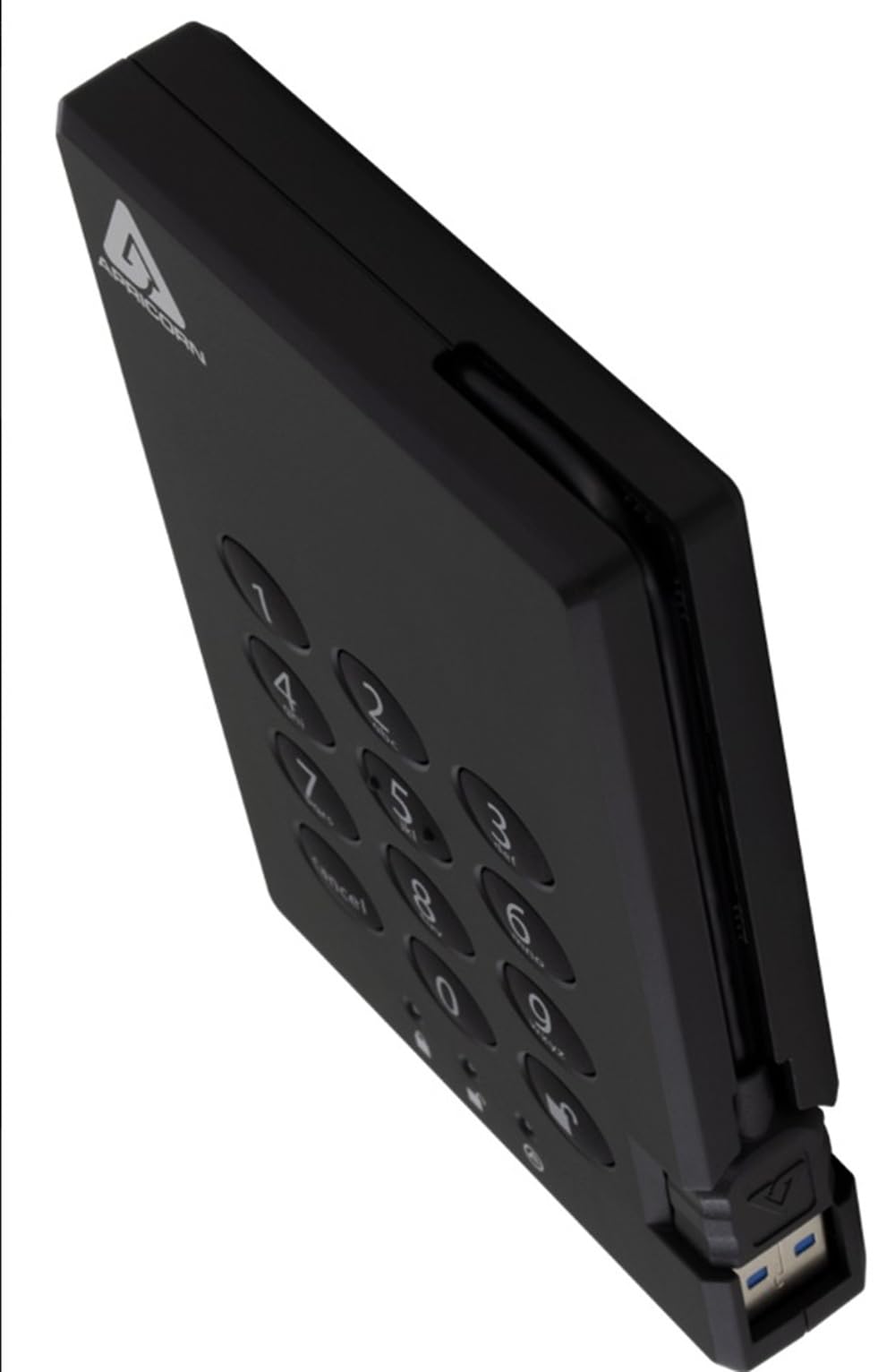 Apricorn 500GB Aegis Padlock USB 3.0 256-bit AES XTS Hardware Encrypted Portable External Hard Drive (A25-3PL256-500)
