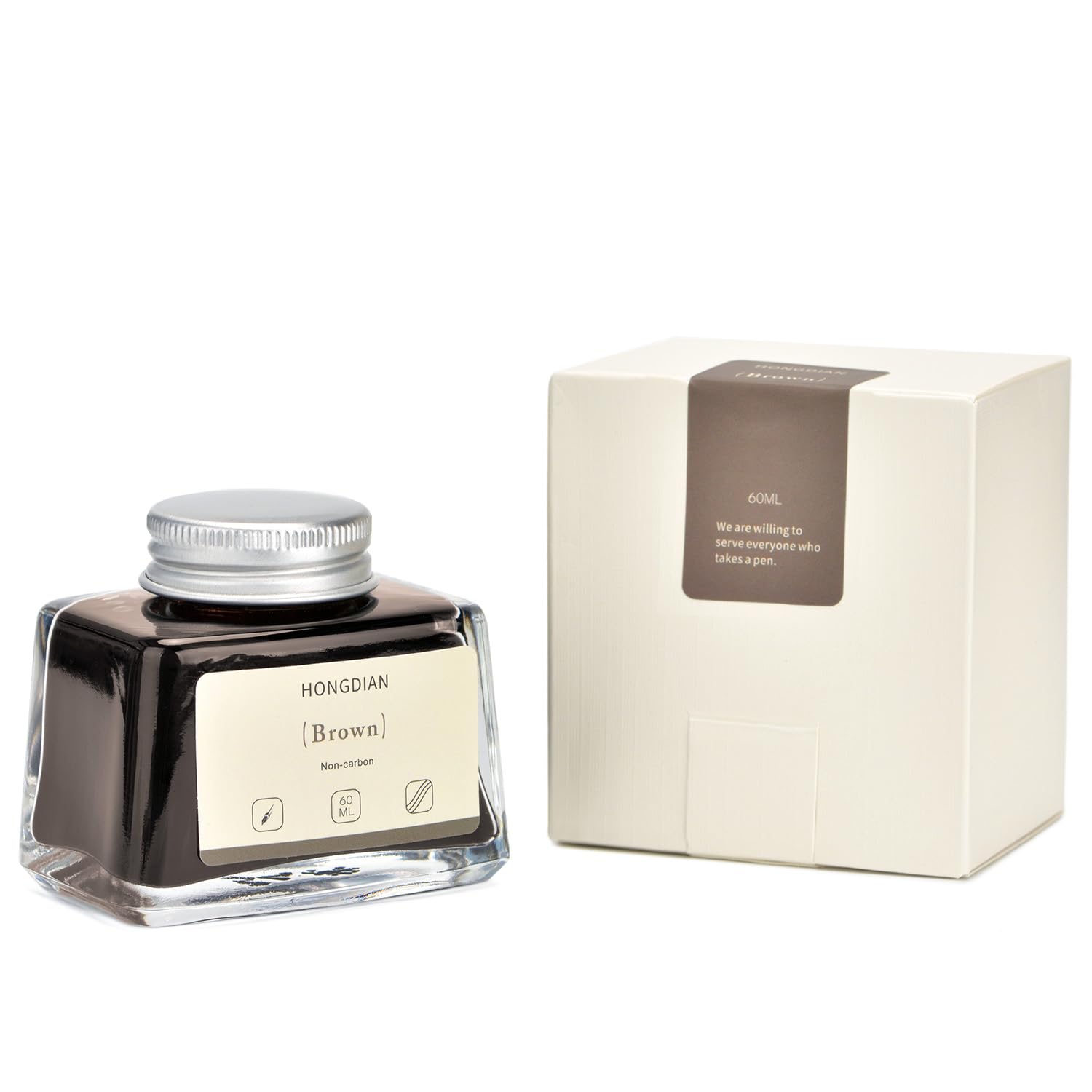 Asvine Hongdian Fountain Pen Bottled Ink Black, 60ml Fountain Pen Bottled Ink, Non Carbon