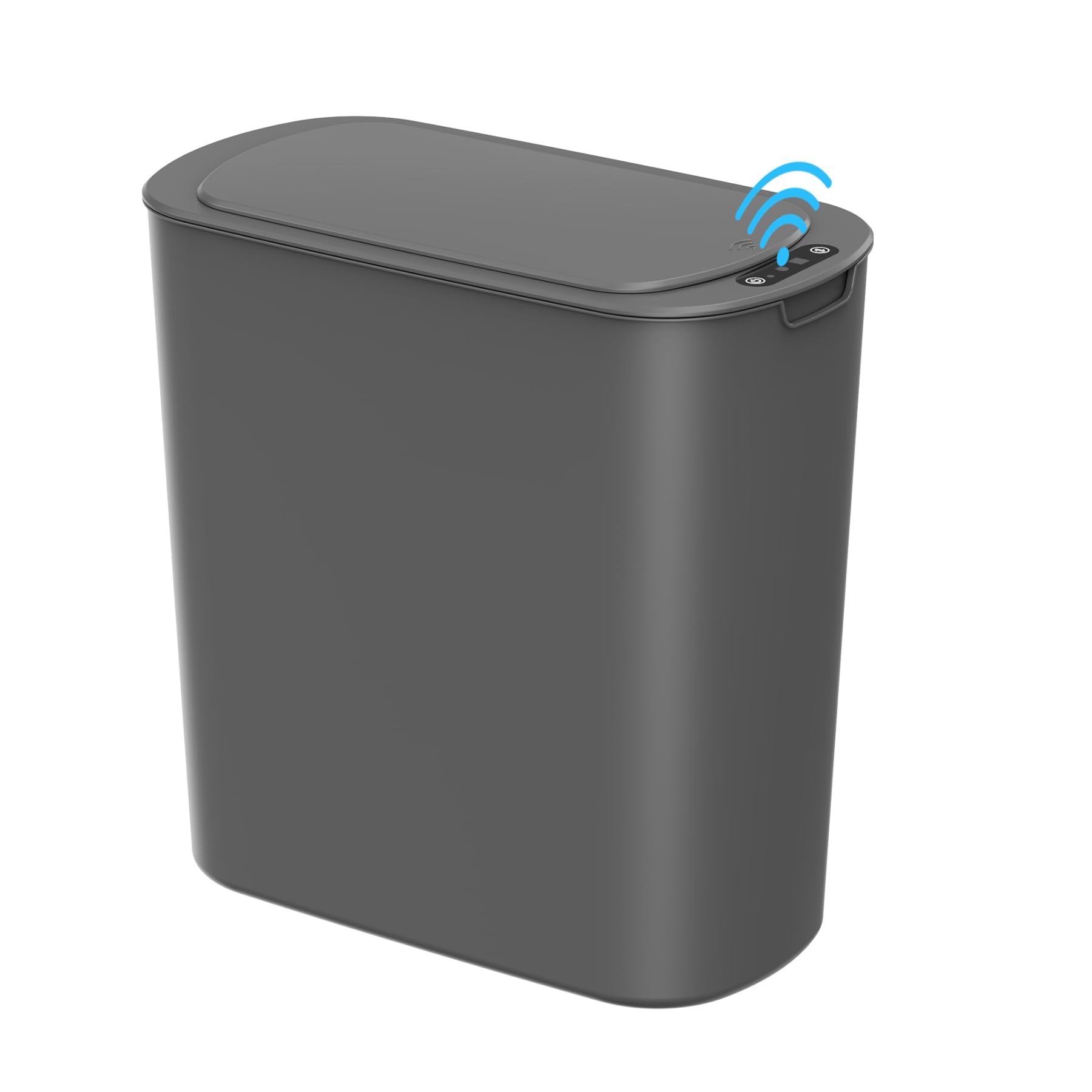 Cesun Automatic Motion Sensor Black Bathroom Trash Can with Lid, 2.6 Gallon Touchless Trash Bin, Smart Plastic Slim Garbage Can Small Wastebasket for Toilet, Office, rv, Bedroom, Living Room