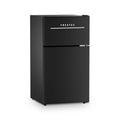 Mini Fridge with Freezer 3.2 Cu.Ft. 2 Door Refrigerator and Freezer Small Fridge for Bedroom Home Office Dorm, Small Drink Chiller, 37 dB Low Noise, Black