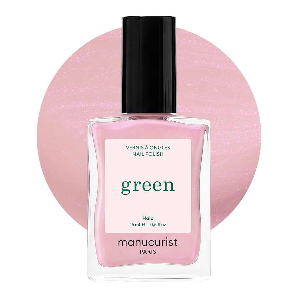 Manucurist Green Quick Dry Nail Polish Aubergine - Dark Purple Nail Polish - 9-Free, Plant-Based and Vegan - Non Toxic - Natural Classic - Nails Care - Manicure - Made in France - 0.5 fl oz
