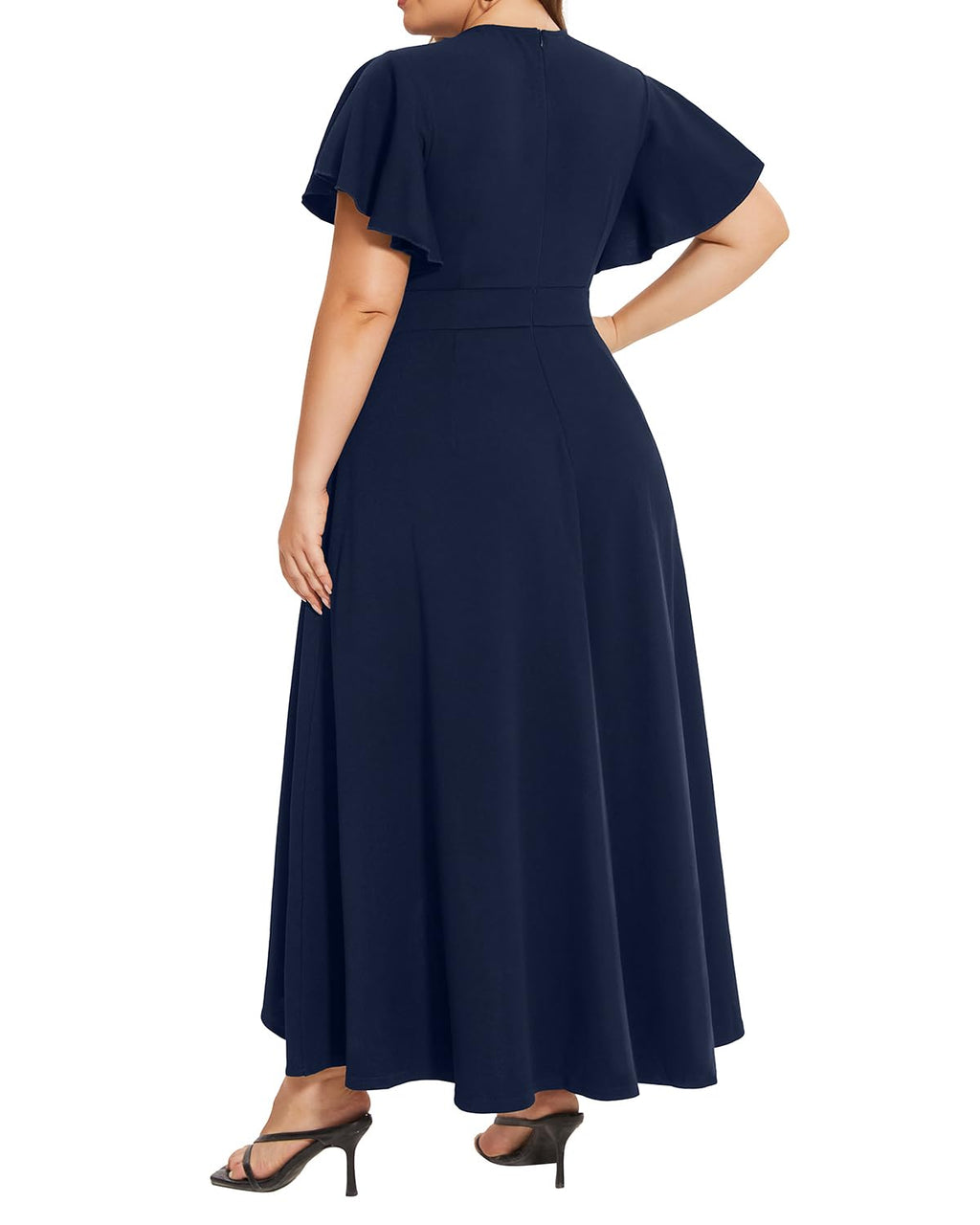 Pinup Fashion Women Plus Size Dresses Wedding Guest - Formal Cocktail Wrap High Low Long Dress