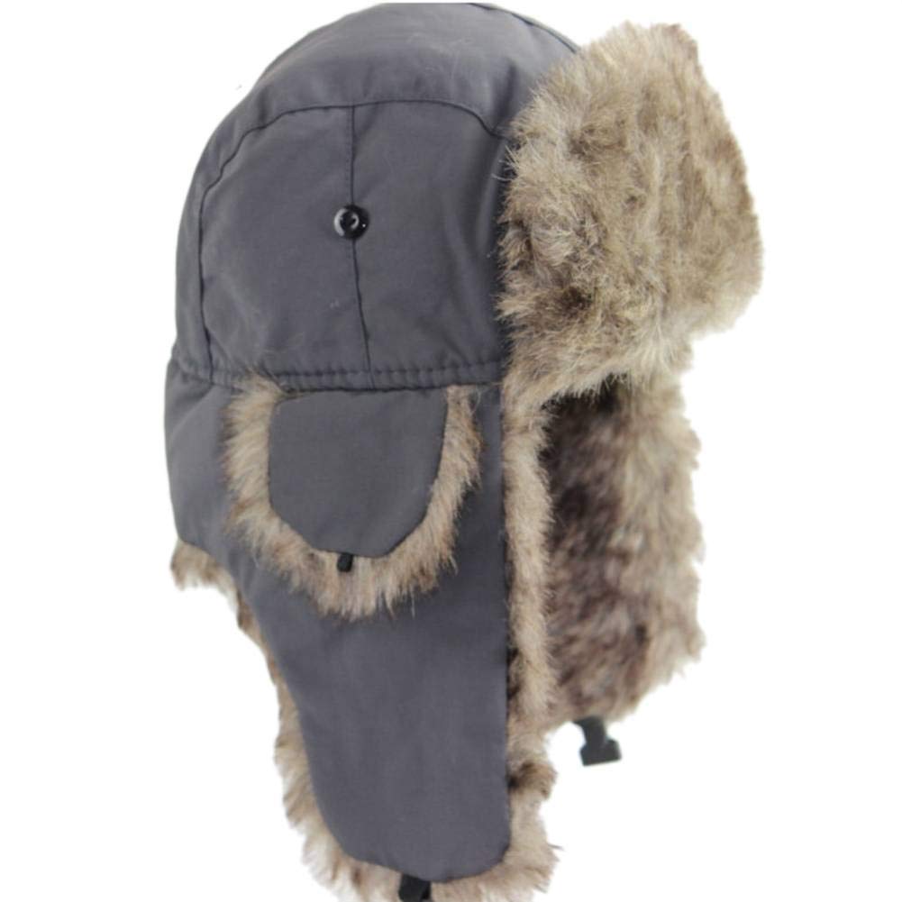 ASWER Trapper Warm Russian Trooper Hat Winter Skiing Cap Women Men Windproof