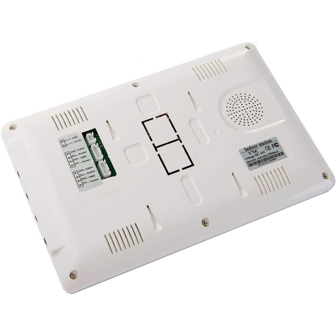 2 Units Apartment Video Intercom System, 7 Inch Monitor Wired Video Doorbell Door Phone Kits, Indoor Outdoor IR Camera, Monitoring, Unlock, 2 Way Intercom for Home Apartment