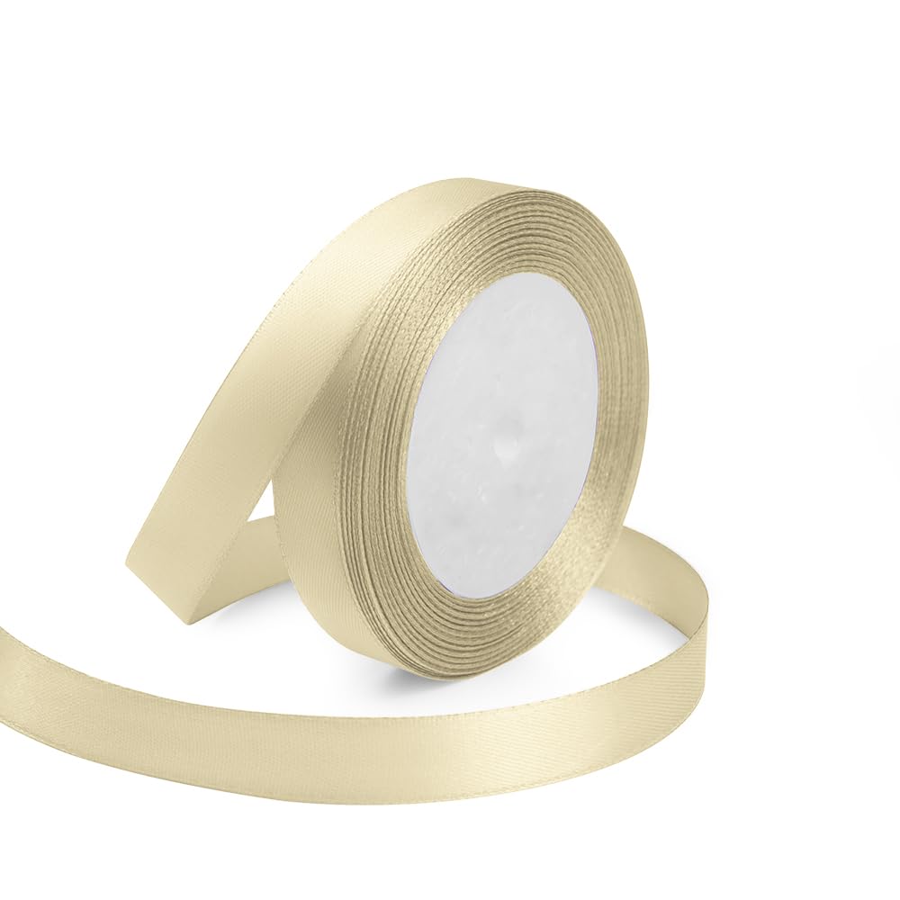 1" Wide x 100 Yards Single Face Polyester Satin Ribbon, Satin Ribbon for Crafts, Gift, Hair Bows, Wedding Party Decoration, Bow Making & Other Projects (Apple Green)