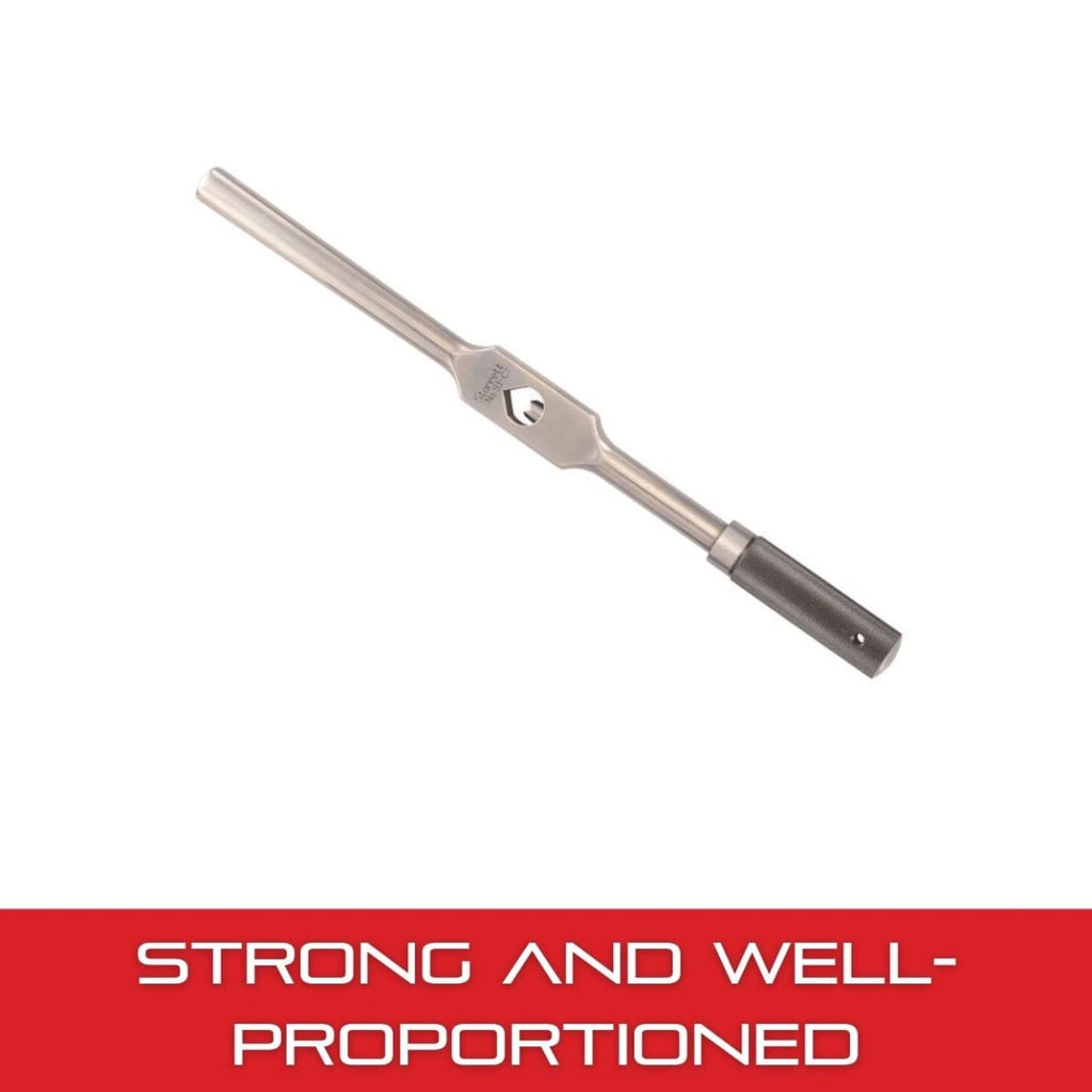 Starrett Tap Wrench for No. 0-14 Taps - Firm Grip on Round/Square Shanks, Heat-Treated Surface, 1/4" Square, 3-5/8" Body Length - 174