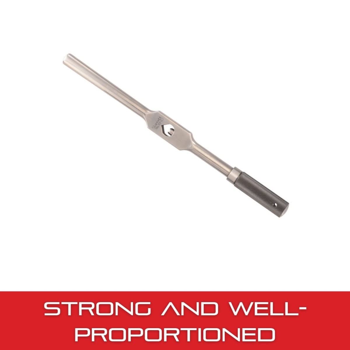 Starrett Tap Wrench for No. 0-14 Taps - Firm Grip on Round/Square Shanks, Heat-Treated Surface, 1/4" Square, 3-5/8" Body Length - 174