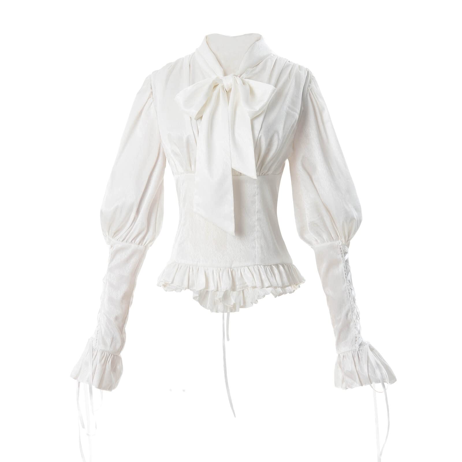Nuoqi Victorian Blouse Womens Gothic Shirt Vintage Long Sleeve Lotus Ruffle Tops