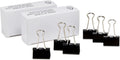 Amazon Basics Sturdy Binder Clips for Office Use, 96 Count, Medium, 1.25 in, Black (Pack of 12)