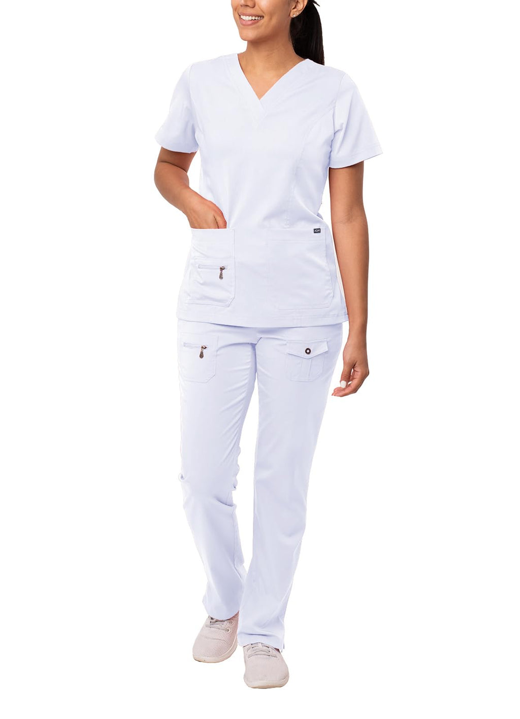 Adar Pro Breakthrough Plus Scrub Set for Women - Enhanced V-Neck Top & Multi Pocket Pants