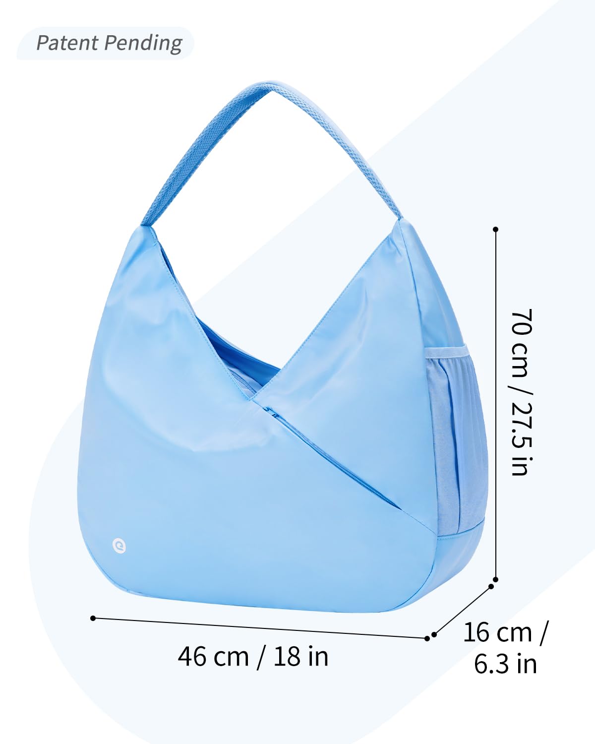 Ceneda Large Gym Bag for Women with Hidden Yoga Mat Holder & Shoe Compartment & Wet Pocket, Sports Duffle Bag for Travel