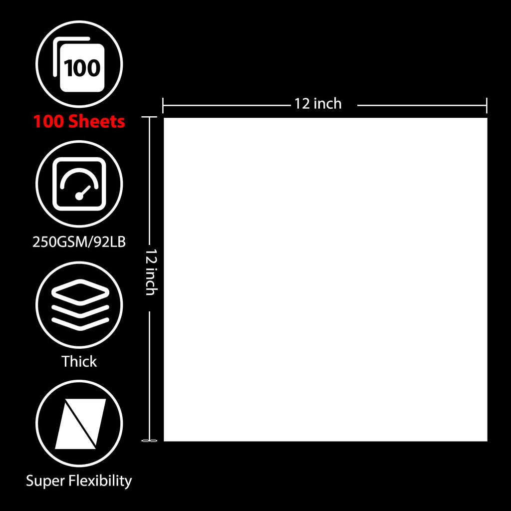 OcePor 100 Sheets Black Cardstock 8.5” x 11”, 92lb/250gsm Black Card Stock, Thick Card Stock Paper, Heavy Cardstock Paper for Printer, Resume, Scrapbooks, Art, Crafts, Business Cards
