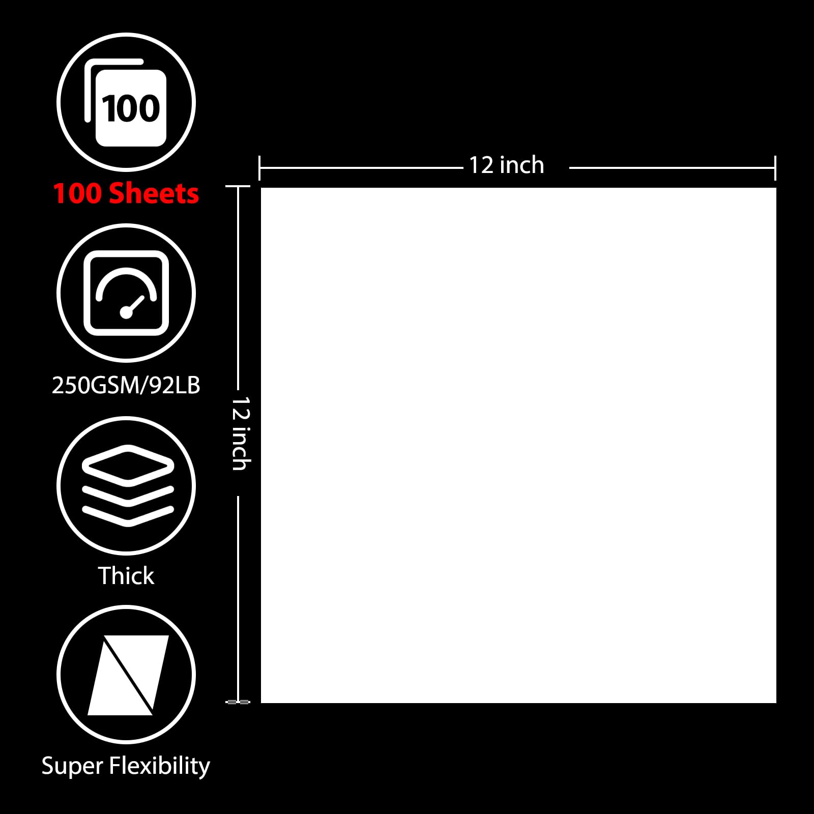 OcePor 100 Sheets Black Cardstock 8.5” x 11”, 92lb/250gsm Black Card Stock, Thick Card Stock Paper, Heavy Cardstock Paper for Printer, Resume, Scrapbooks, Art, Crafts, Business Cards