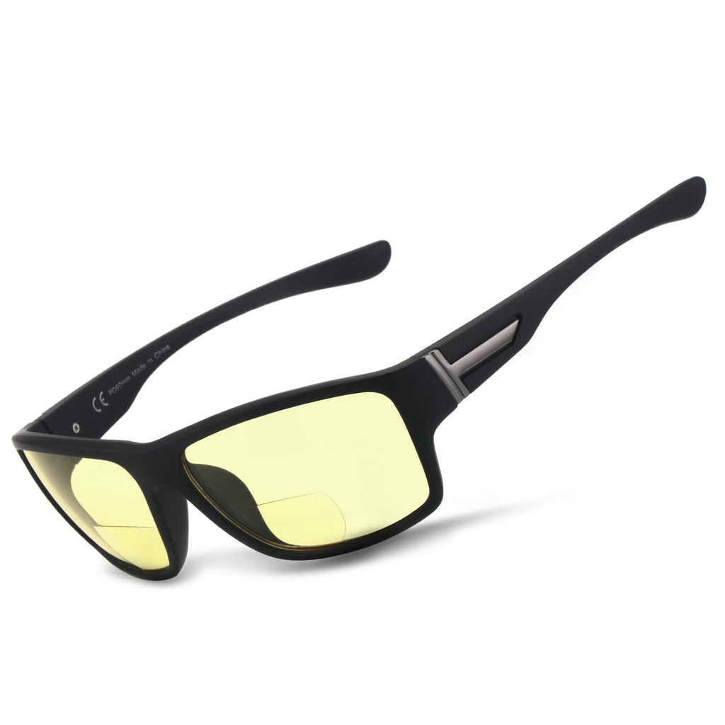 SKYOAK 3 PACK Evolved Unbreakable Bifocal Reading Sunglasses Men TR90 Frame Wrap Around Design Glasses UV 400 Protection Outdoor Sun Reader Sports/Driving (Black & Blue & Tortoise +1.50)