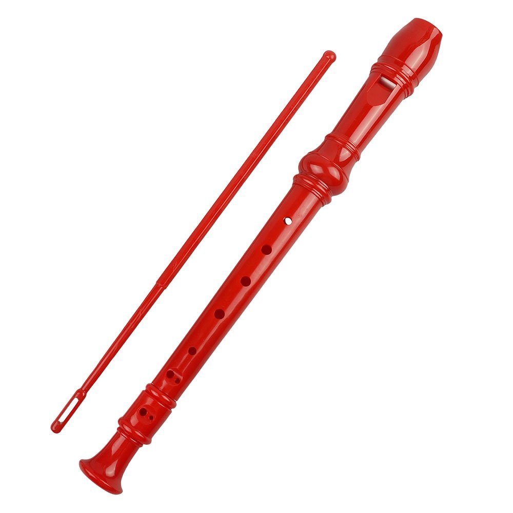 Mr.Power Maple Wooden Soprano Recorder, C Key German Style Fingering 8 Holes 2 Piece School-Approved Musical Instrument Pupil Student Educational (Wood Color)