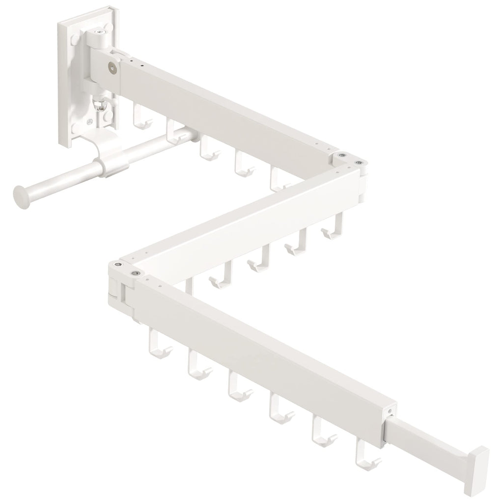 BOQORAD Clothes Drying Rack,Drying Rack Clothing,Luandry Drying Rack,Clothes Hanger Rack,Wall Mounted Luandry Rack,Folding Retractable,Frosted Stone Black Classic,ms-01