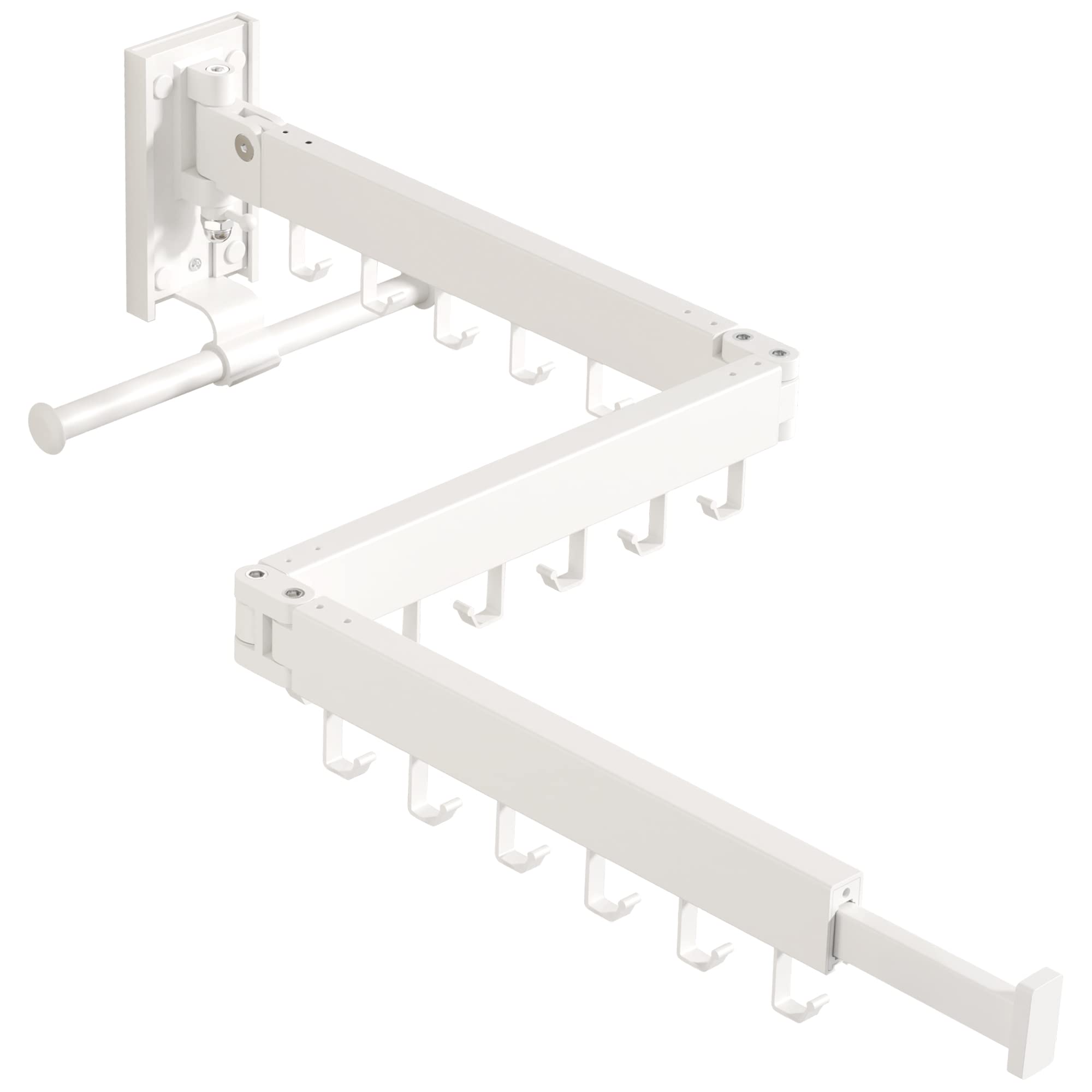 BOQORAD Clothes Drying Rack,Drying Rack Clothing,Luandry Drying Rack,Clothes Hanger Rack,Wall Mounted Luandry Rack,Folding Retractable,Frosted Stone Black Classic,ms-01
