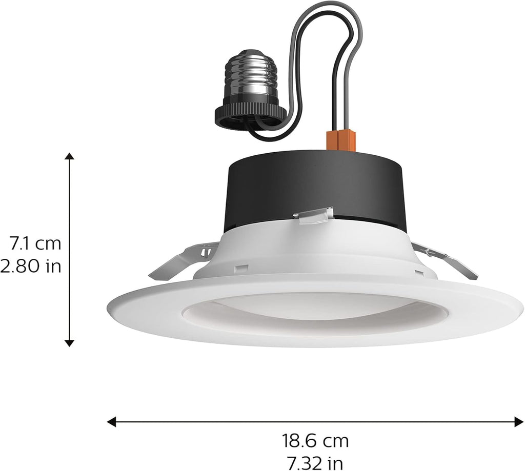 Philips Hue Smart Retrofit Recessed 5/6 Inch LED Downlight 1 Pack - White Ambiance Warm-to-Cool White Light 1100LM - Indoor Control with Hue App - Works with Alexa, Google Assistant and Apple Homekit