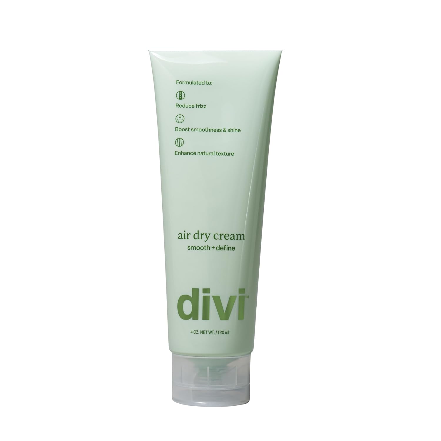 Divi Air Dry Styling Cream for Curly, Wavy & Frizzy Hair, Smooths, De-Frizzes, & Defines Strands for Up to 24 Hours, Adds Major Softness, Shine & Natural Style, 4 Oz