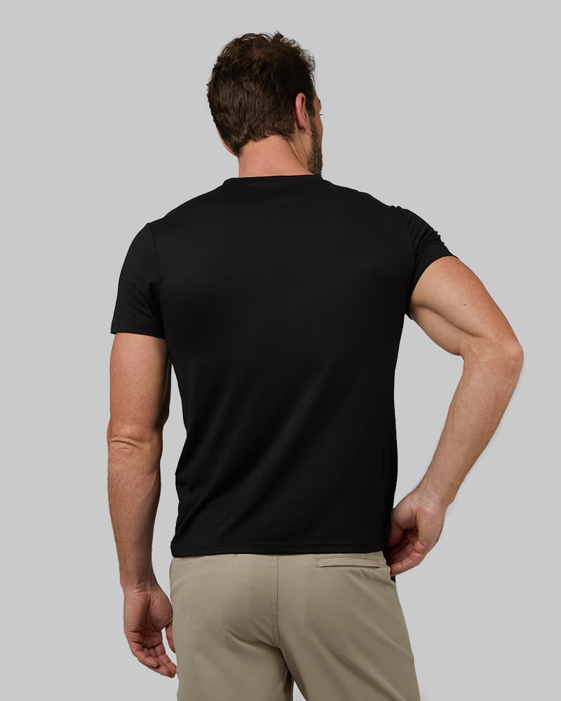 32 Degrees Men's 4 Pack Cool V-Neck T-Shirt, Anti-Odor, Quick Dry Active, 4-Way Stretch