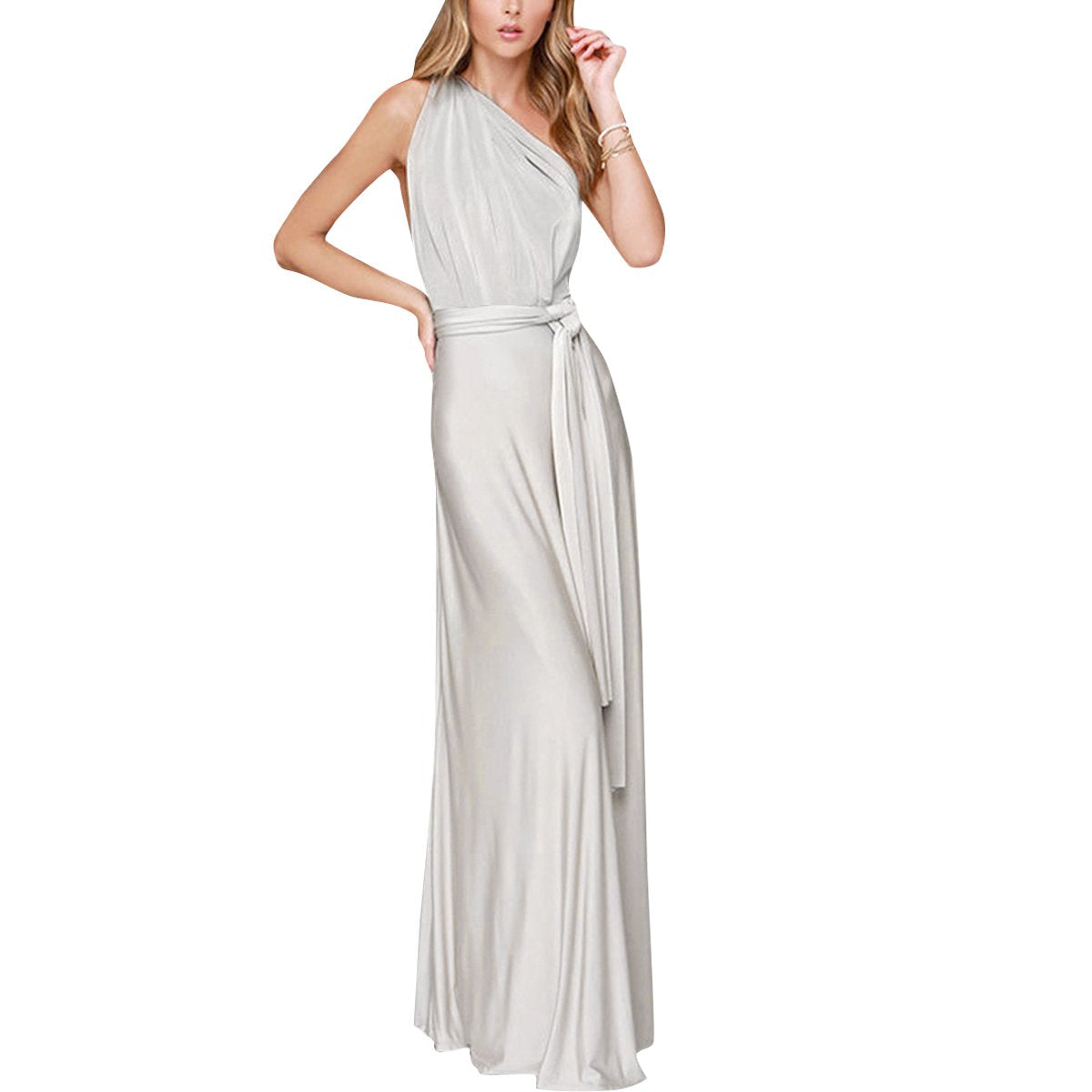 Women Transformer Hi Low Evening Long Prom Dress Halter Convertible Multi Way Spaghetti Strap Wedding Cocktail Maxi Gown