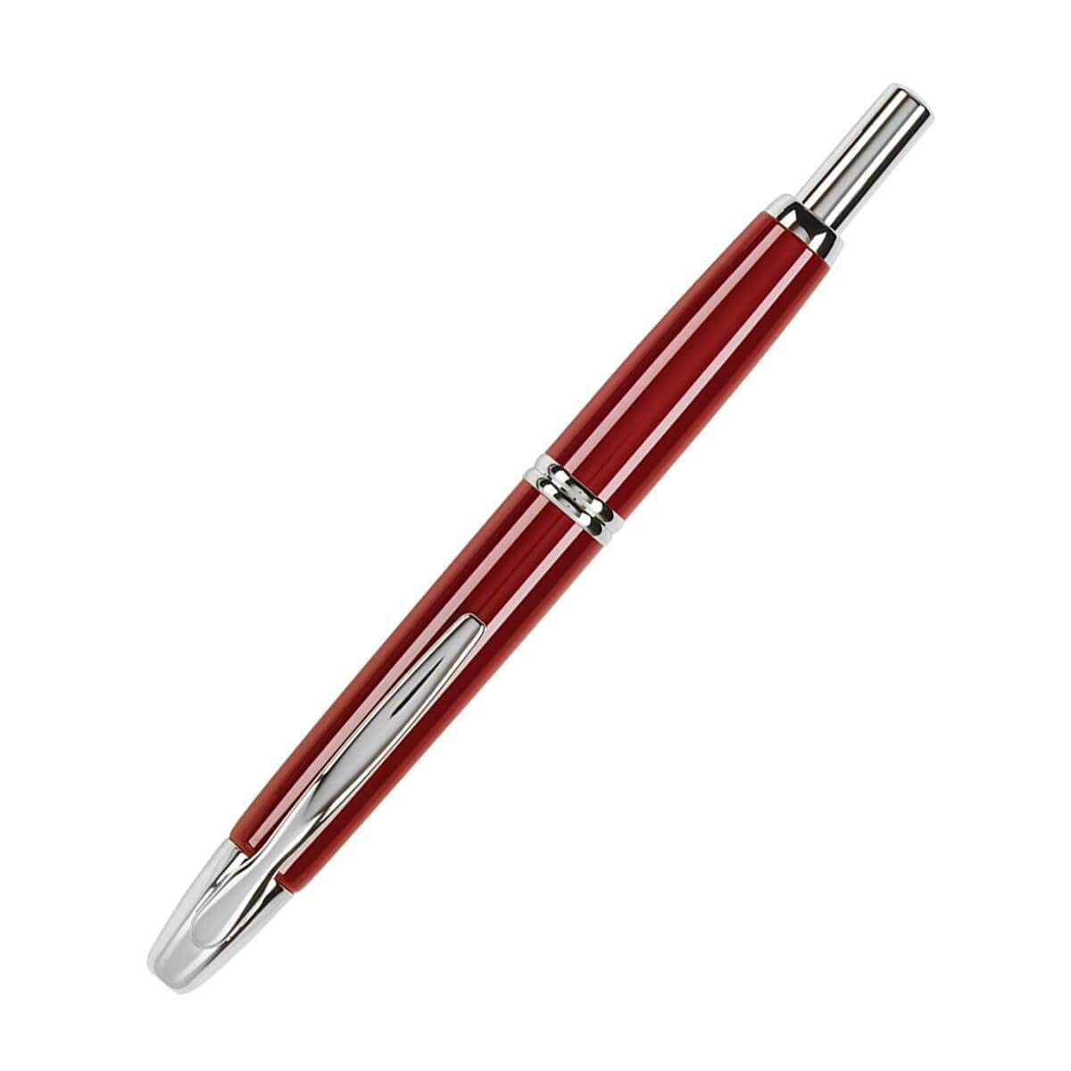 PILOT Vanishing Point Collection Refillable & Retractable Fountain Pen, Black Carbonesque Barrel with Rhodium Accents, Blue Ink, Medium Nib (60246)