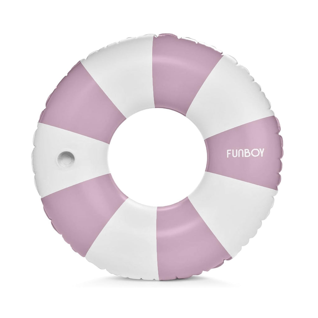 FUNBOY Giant Vintage Stripe Inflatable Tube Pool Float with Cup Holder 48" Large Pool Float for Adults Inner Tube Swimming Pool Toys Swim Rings Pool Lounger Float for Pool Party & Summer