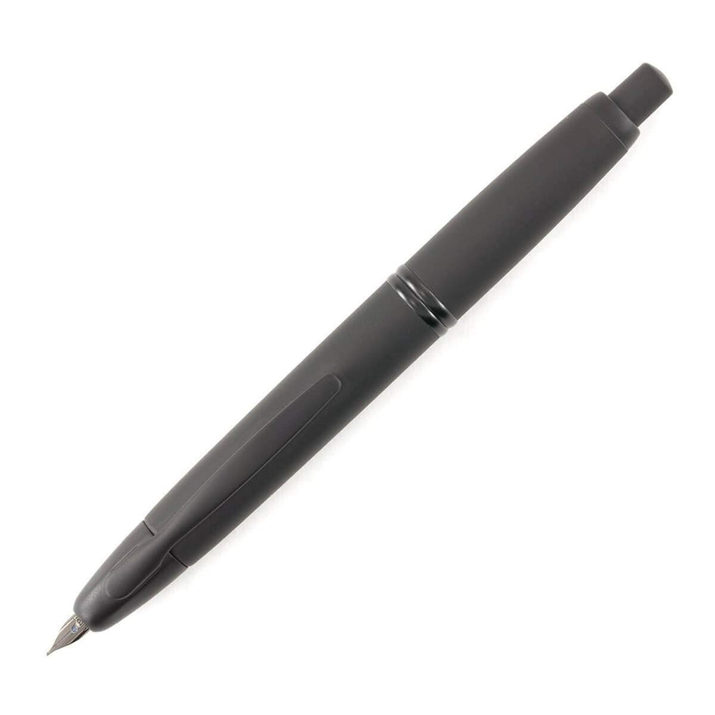 PILOT Vanishing Point Collection Refillable & Retractable Fountain Pen, Black Carbonesque Barrel with Rhodium Accents, Blue Ink, Medium Nib (60246)
