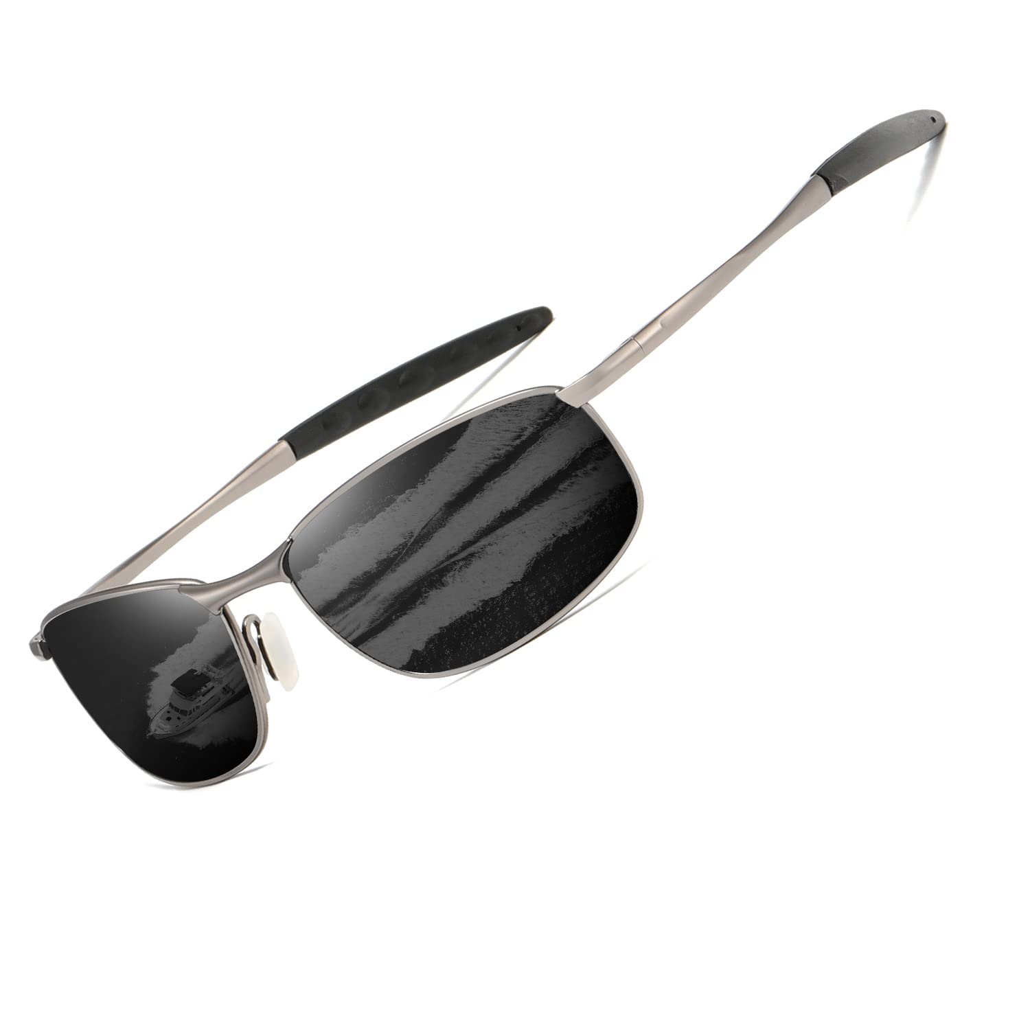 AEVOGUE Polarized Sunglasses For Men Rectangle Metal Frame Retro Sun Glasses AE0395