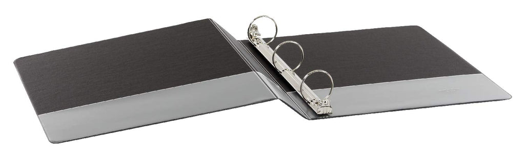 Cardinal Economy 3 Ring Binder, 1 Inch, Presentation View, Black, Holds 225 Sheets, Nonstick, PVC Free, 4 Pack of Binders (79512)