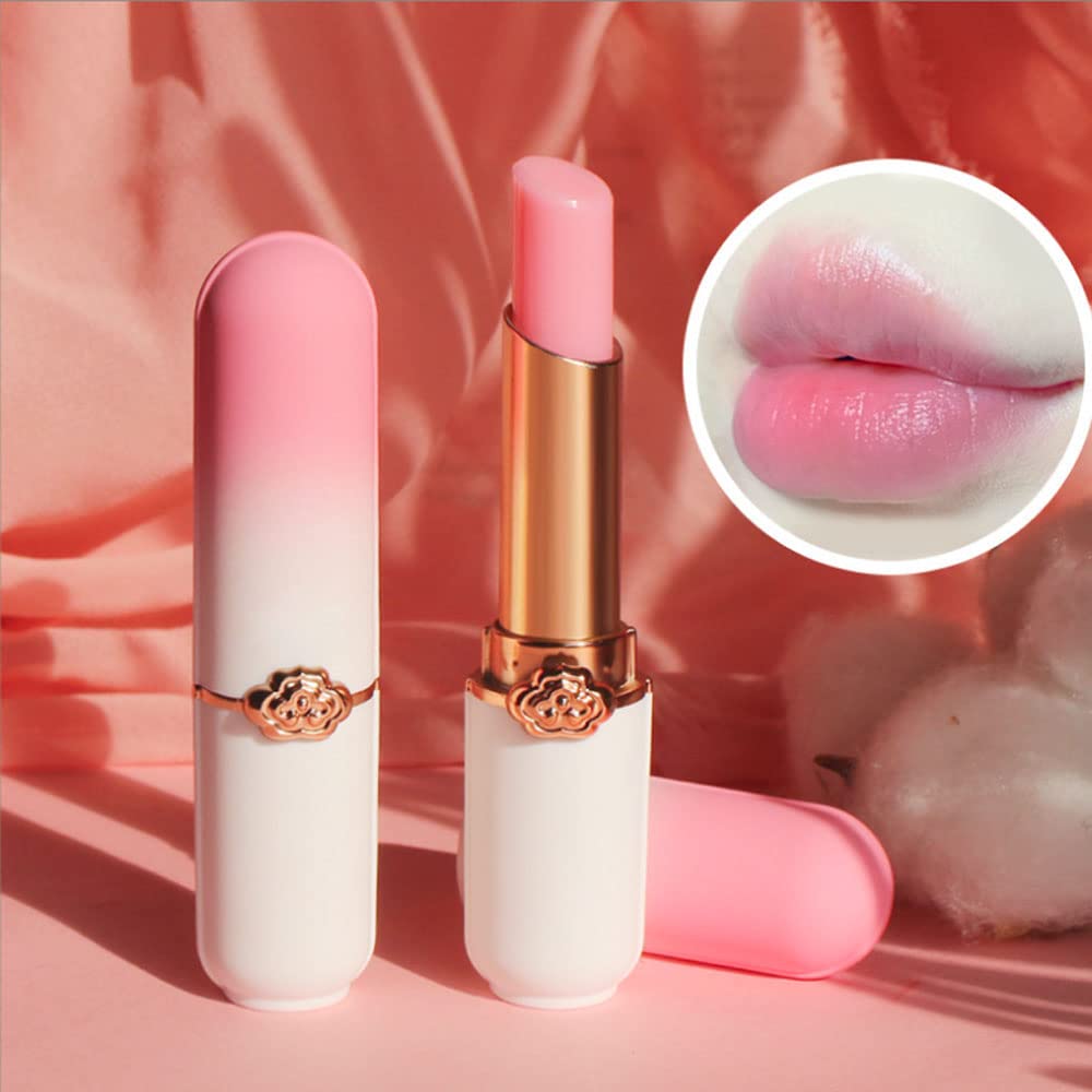 evpct 2Pcs Blueberry Tinted Lip Balms PH Lip Color Changing Lipstick Balm Stain Gift Set Queen for Women Girls Korean Mood Long Lasting Color Change Light Pink Lipstick Lip Tint Plumper Gloss