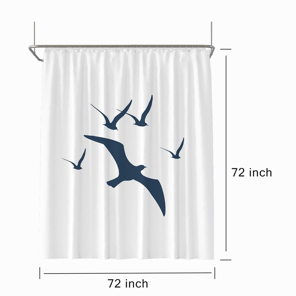 LLSCL Fabric Shower Curtain Liner with Magnets, Waterproof Hotel Quality, 72 x 72 Machine Washable